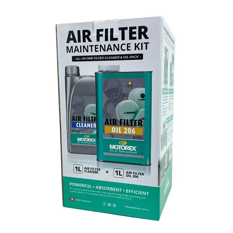 Motorex Air Filter Maintenance Pack - Oil 206 + Cleaner #Mafo2061-Pk 1