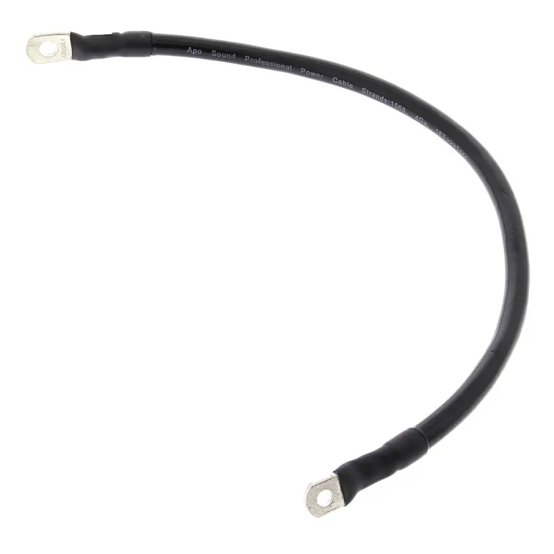 New All Balls Racing 17Inch. Long Universal Battery Cable - Black #Ab781171 1