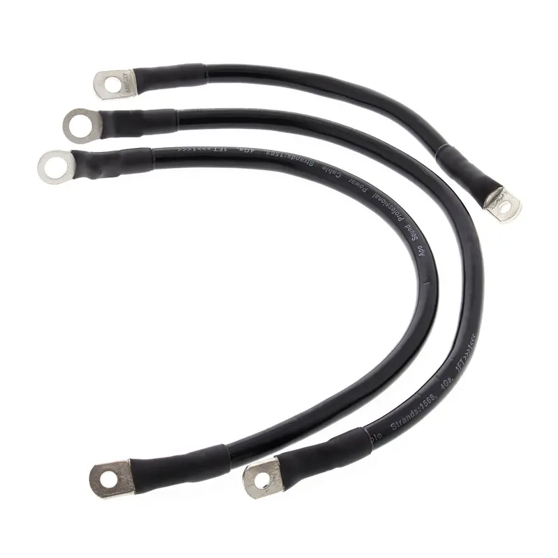 New All Balls Racing Battery Cable Kit - Black Fits Fl 1965-1979 #Ab7930061 1