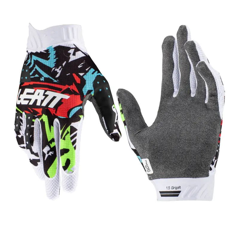 New Leatt 23 Off-Road Glove Moto 1.5 Gripr Medium Zebra #Le6023041201 1
