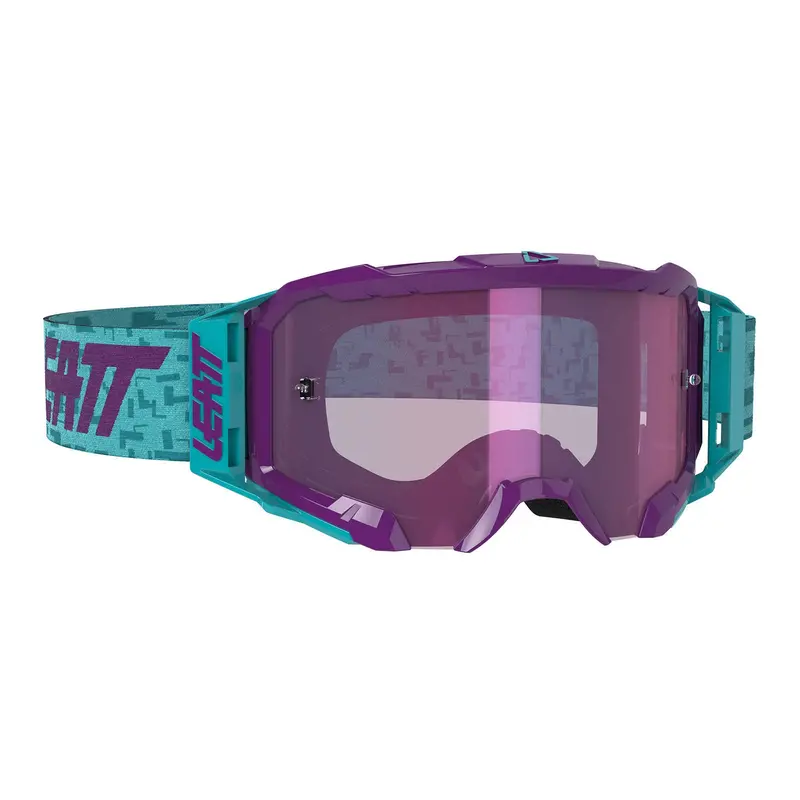 New Leatt 5.5 Velocity Google Iriz - Aqua - Purp Lens 78% #Le8020001010 1