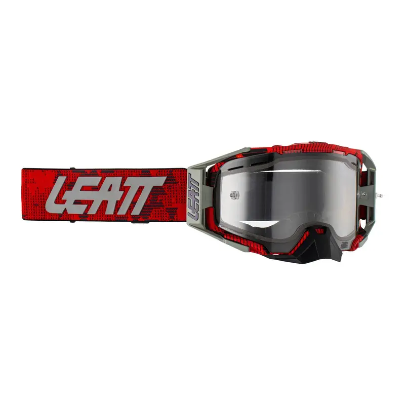 New Leatt 6.5 Velocity Enduro Google - Jw22 Red / Clear 83% #Le8023020140 1