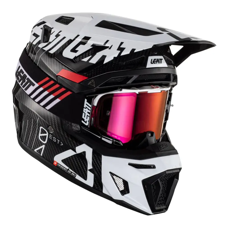 New Leatt 9.5 Helmet Kit - Carbon/ White (S) #Le1023010201 1