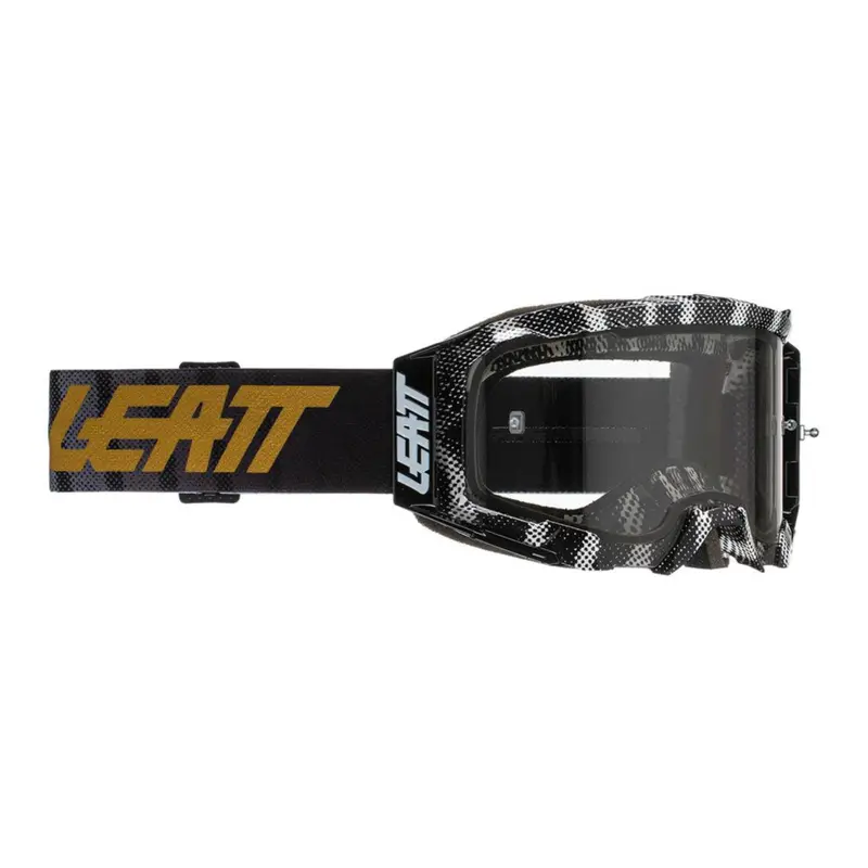 New Leatt Goggle Velocity 5.5 Black Zebra /Light Grey Lens 58% Le8020001070 1