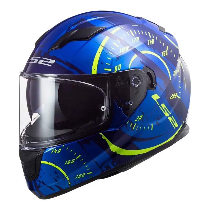 New Ls2 Ff320 Stream Evo Tacho Helmet - Blue / Hi-Vis (Xl) #Ls2ff320tacblyxl 1