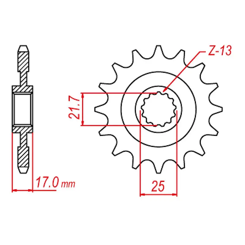 New Mtx 1373 Steel Sprocket - Front #520 (15T) #Spf204215 1