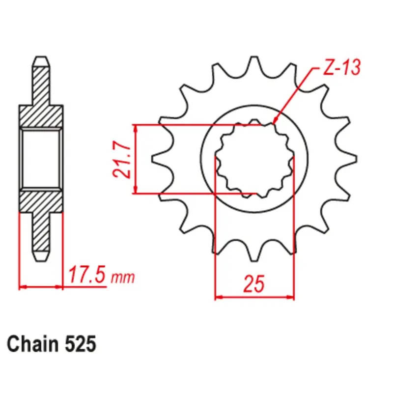 New Mtx 15T Sprocket - Front For Honda 10-Ky2-15 1