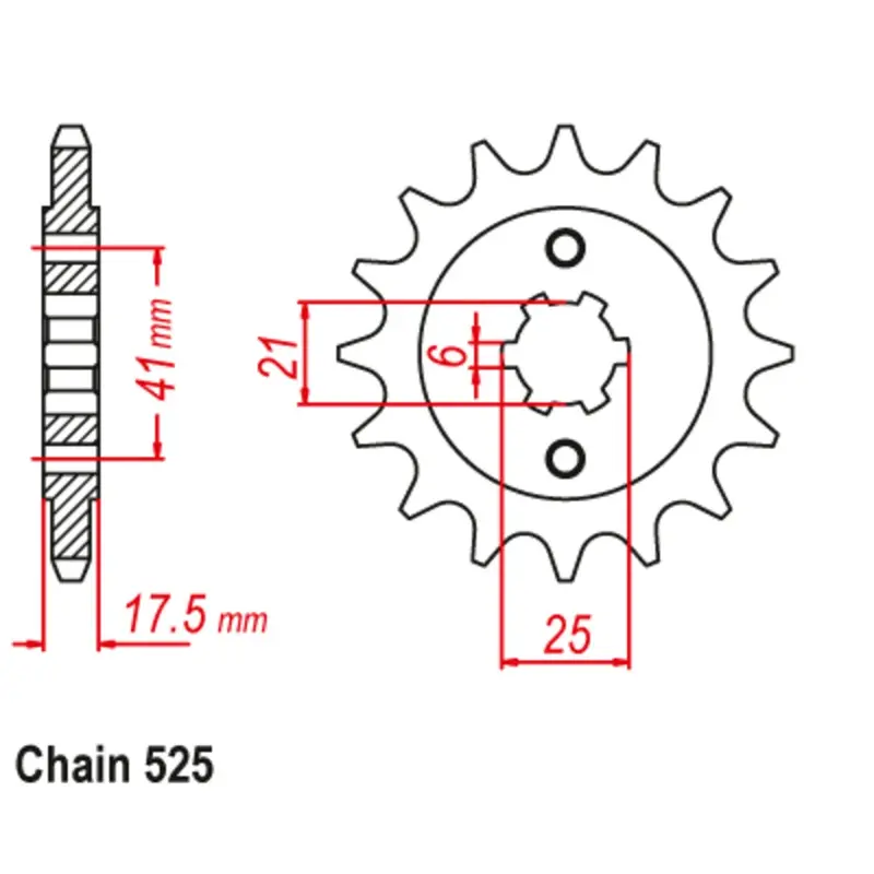 New Mtx 15T Sprocket - Front For Honda 10-Ml0-15 1