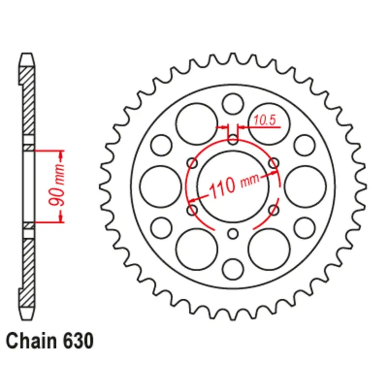New Mtx 35T Sprocket Steel - Rear For Yamaha 11-5A8-35 1