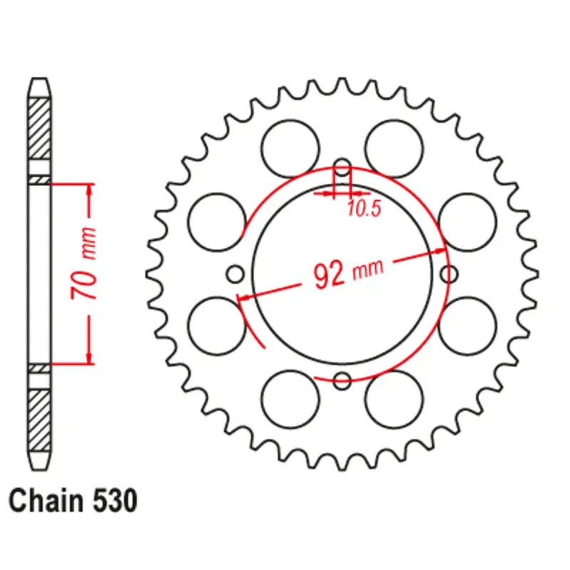 New Mtx 40T Sprocket Steel - Rear For Kawasaki 11-033-40 1