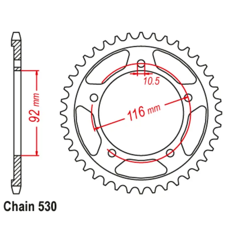 New Mtx 41T Sprocket Steel - Rear For Kawasaki 11-493-41 1
