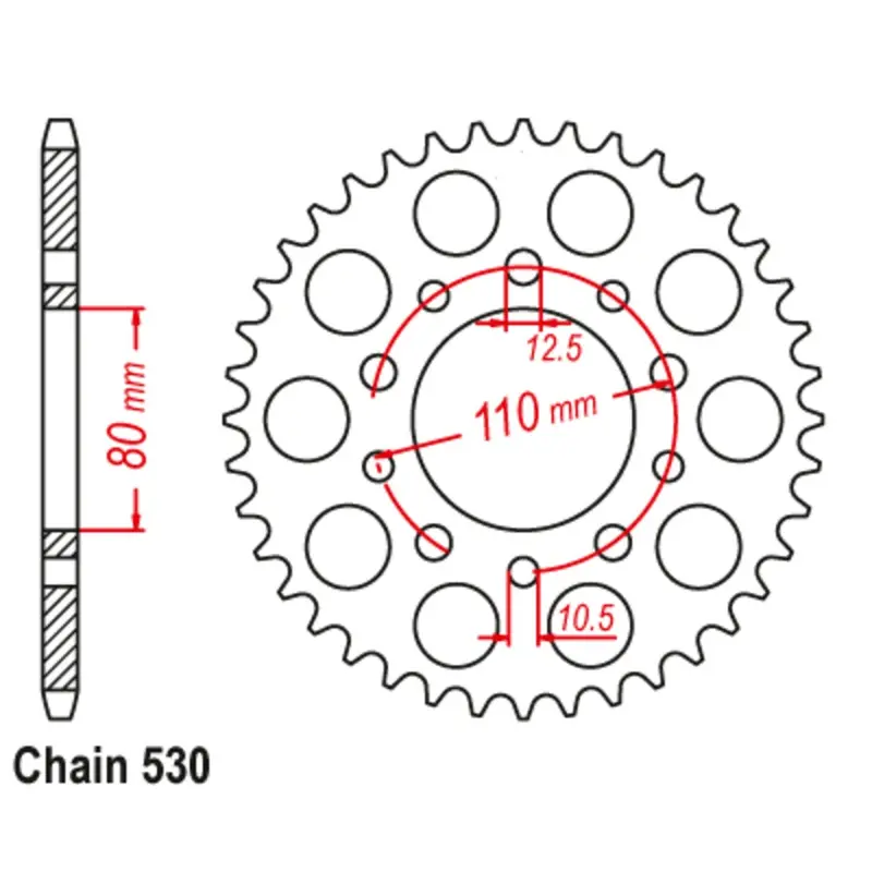 New Mtx 42T Sprocket Steel - Rear For Triumph 11-438-42 1