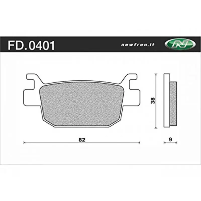 New Newfren Rear Brake Pad - Scooter Elite Organic For Honda 1-Fd0401-Be 1
