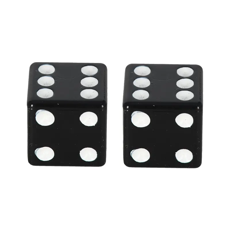 New Oxford Lucky Dice Valve Caps - Black #Oxox760 1