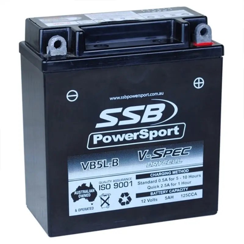 New Ssb 12 Volt V-Spec High Perform Agm Battery 4-Vb5l-B 1