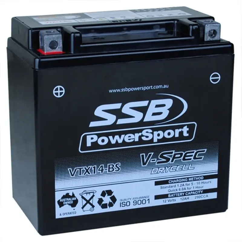 New Ssb 12 Volt V-Spec High Perform Agm Battery 4-Vtx14-Bs 1