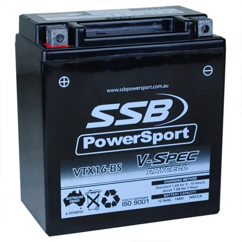 New Ssb 12 Volt V-Spec High Perform Agm Battery 4-Vtx16-Bs 1