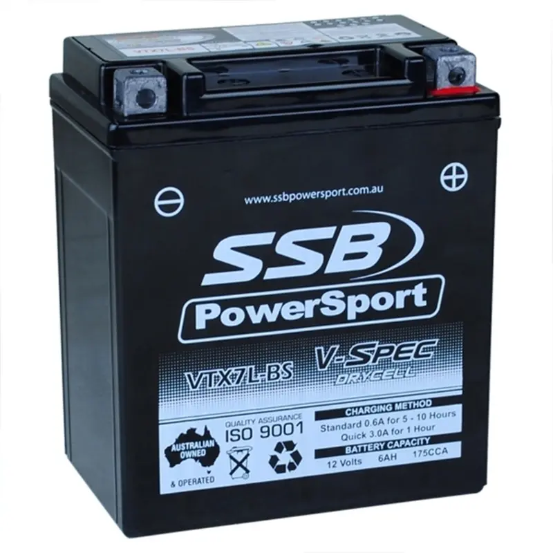 New Ssb 12 Volt V-Spec High Perform Agm Battery 4-Vtx7l-Bs 1