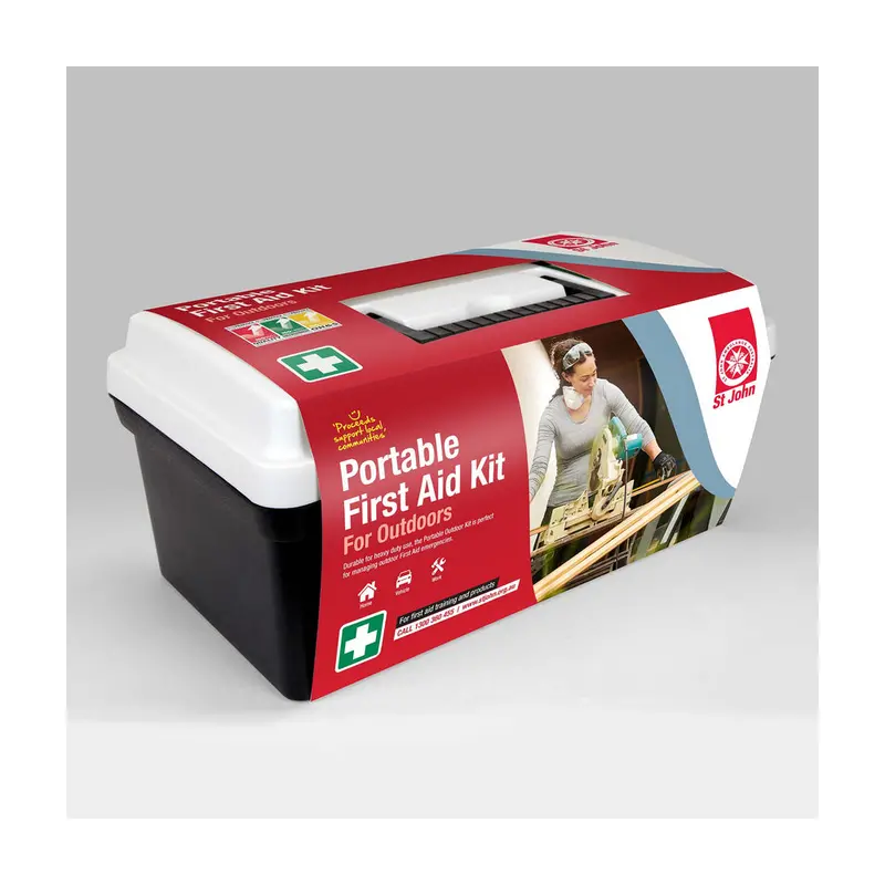 New St John Ambulance Portable First Aid Kit For Outdoors, Durable #605501 1