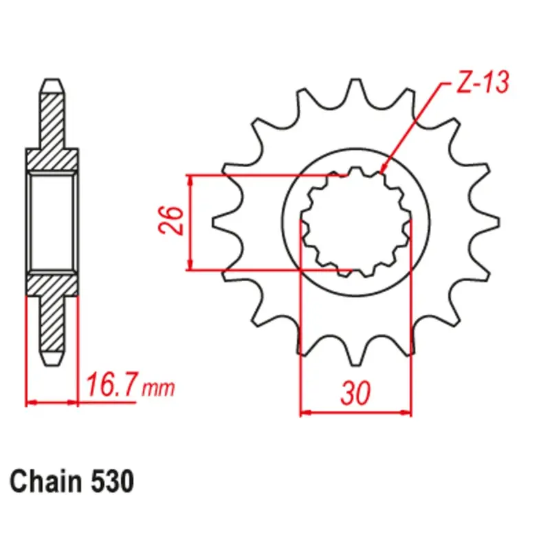 New Supersprox 16T Sprocket - Front For Honda 10-Ml7-16 1