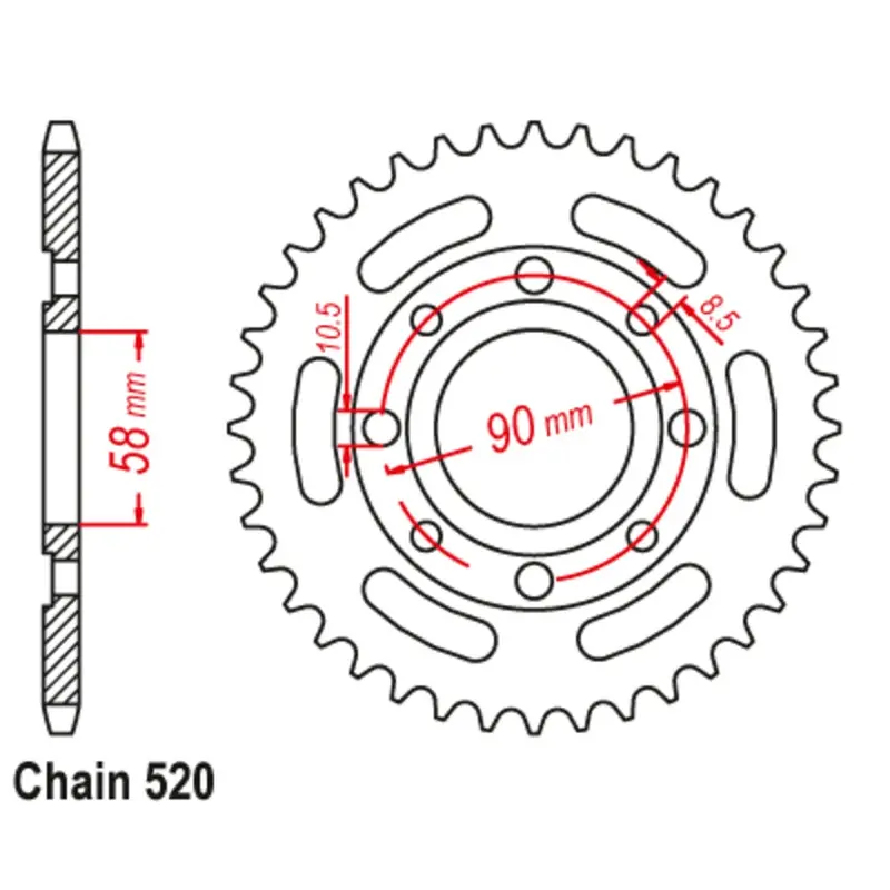 New Supersprox 32T Sprocket Steel - Rear For Honda 11-Kb4-32 1