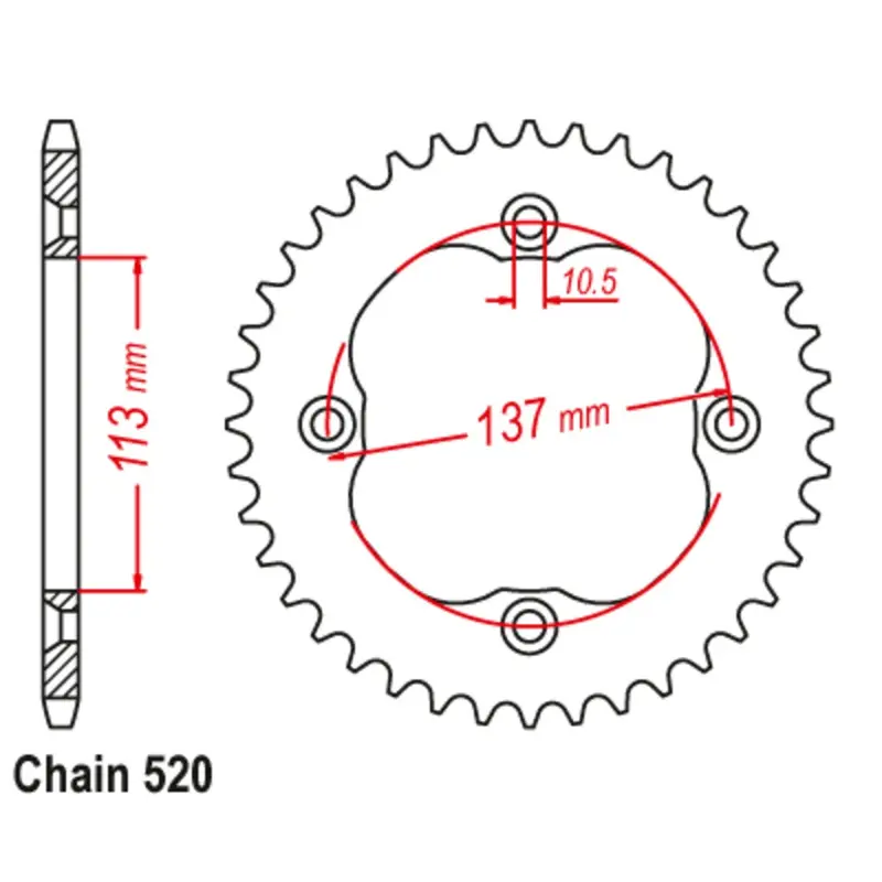 New Supersprox 38T Sprocket Steel - Rear For Suzuki 11-1760-38 1