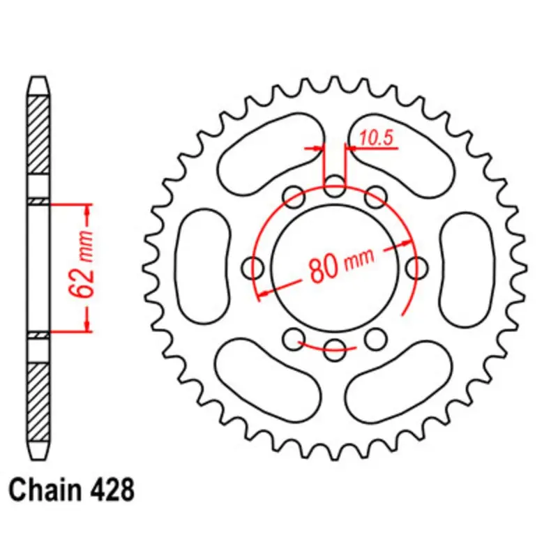 New Supersprox 49T Sprocket Steel - Rear For Yamaha 11-276-49 1