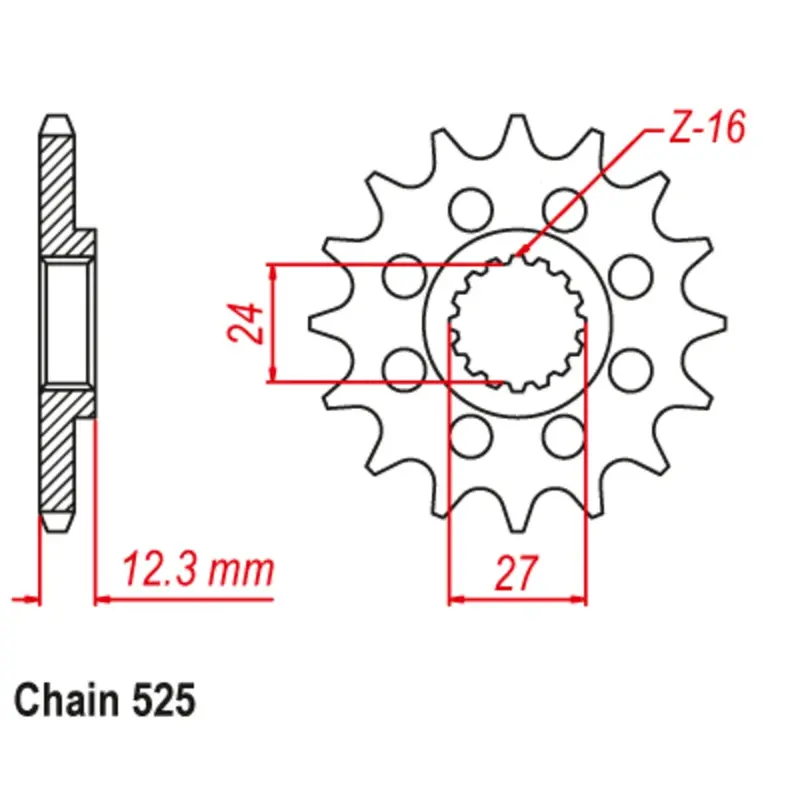 New Supersprox Front Sprocket Stealth High Performance For Suzuki 10S-17K-16 1