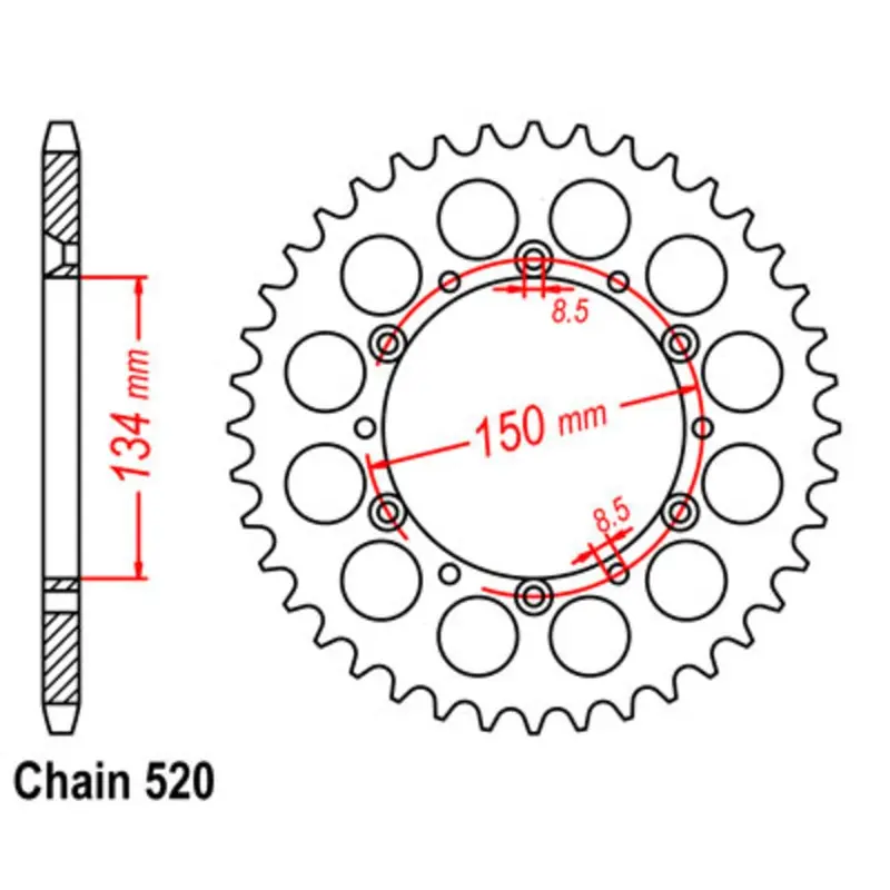 New Supersprox Rear Sprocket Lightweight Alloy For Kawasaki 11A-110-51 1