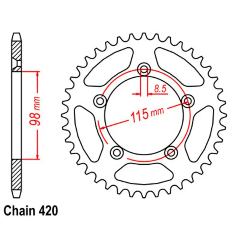 New Supersprox Rear Sprocket Stealth Composite High Performance 11S-Kmx-47Bu 1