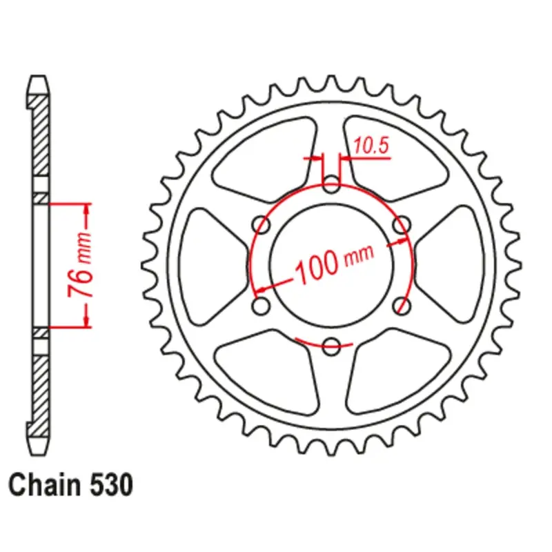New Supersprox Rear Sprocket Steel Alternate Pitch For Suzuki 11-476-42 1