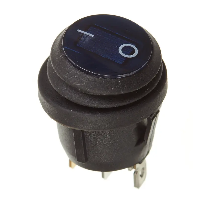 New Whites 12V Rocker Switch On-Off Blue Waterproof Round #Sww001 1