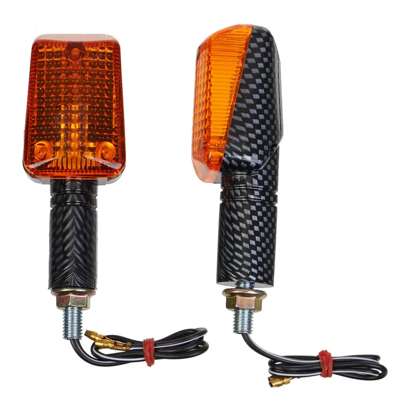 New Whites Flasher Universal Rubber Long Mount Carbon - Pair #Flurlc 1