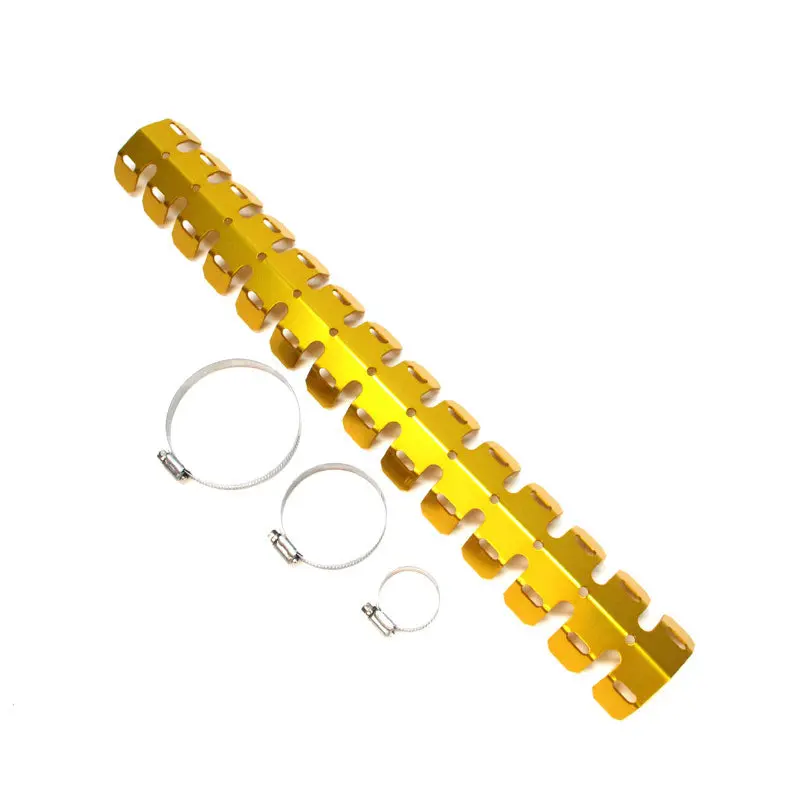 New Whites Head Pipe Exhaust Guard With Clamp - Gold #Pgg 1