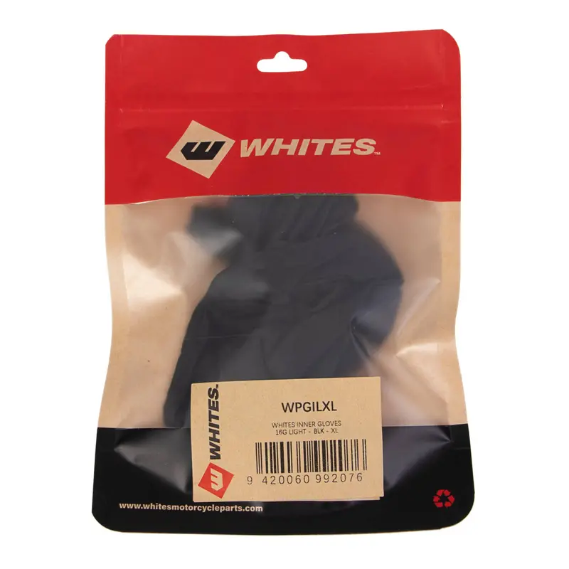 New Whites Inner Gloves 16G Light - Black - Xl #Wpgilxl 1