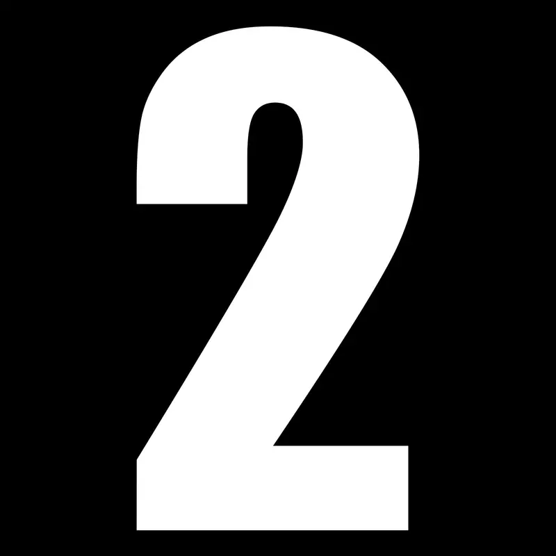 New Whites Race Number - White Sticker #2 (10 Pack) #Nu6w2 1