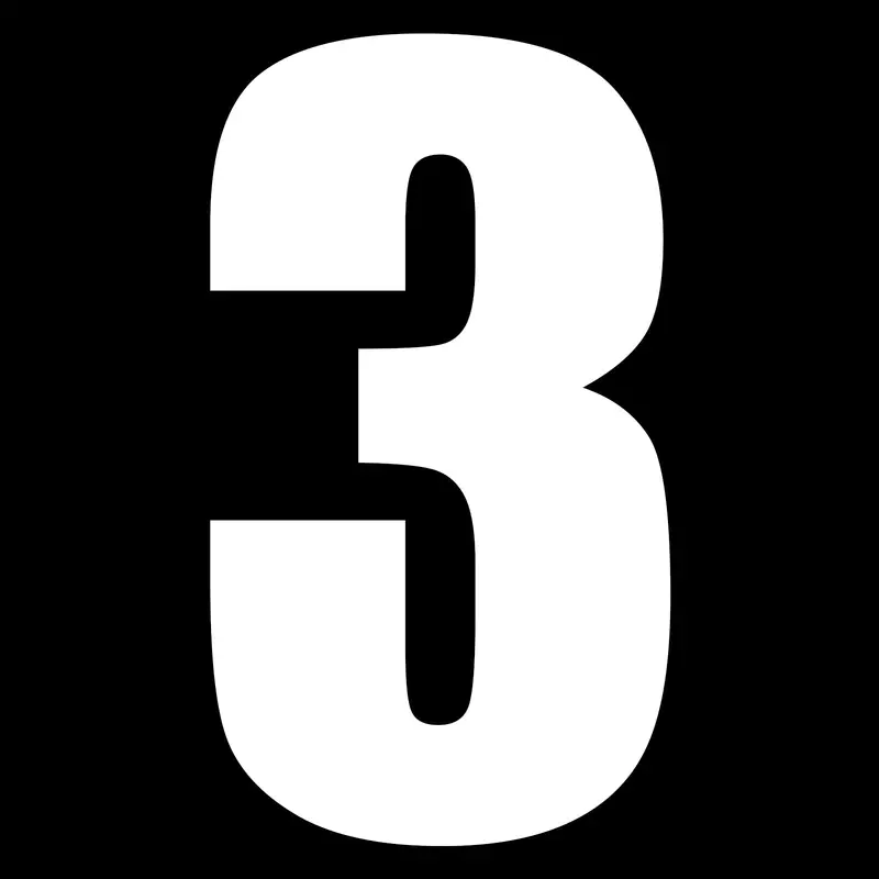 New Whites Race Number - White Sticker #3 (10 Pack) #Nu6w3 1