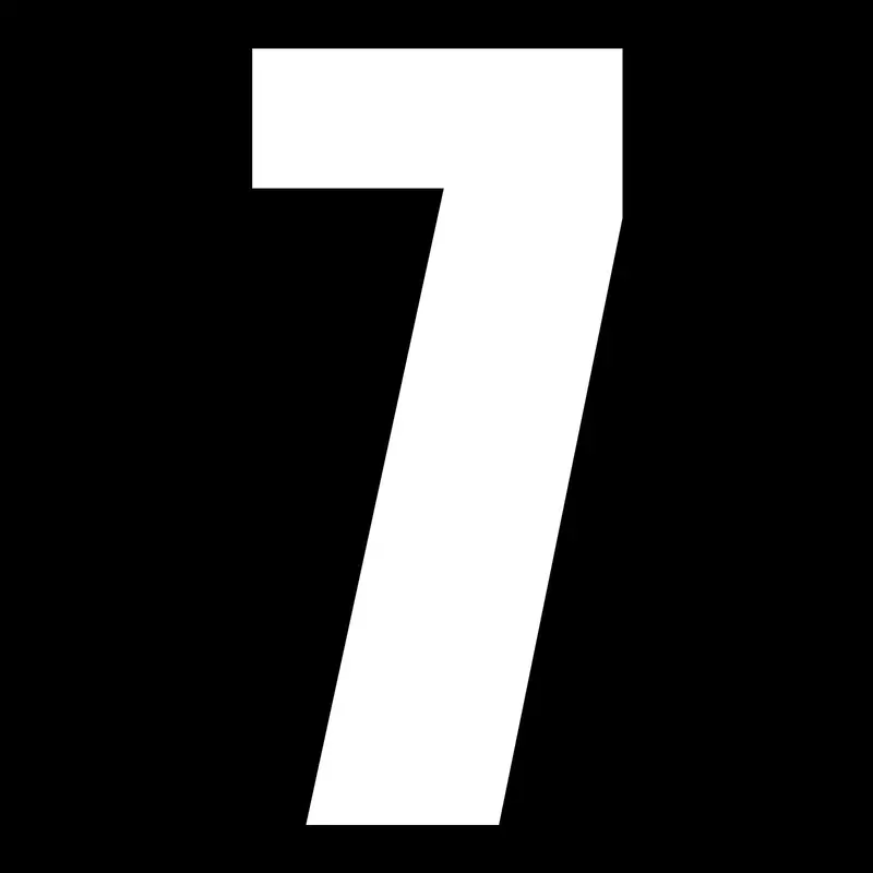 New Whites Race Number - White Sticker #7 (10 Pack) #Nu6w7 1