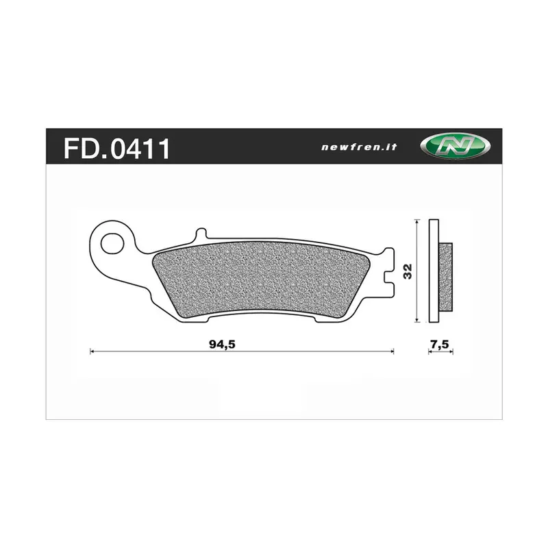 Newfren Brake Pad - Front Off Road Dirt Race Sintered For Yamaha 1-Fd0411-X01 1