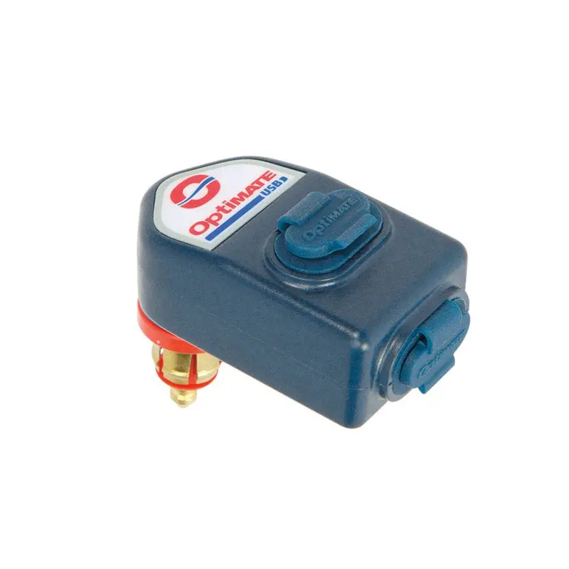 Optimate 3300Ma Dual Output Weatherproof Usb Charger With Bike Plug #4-O-105 1