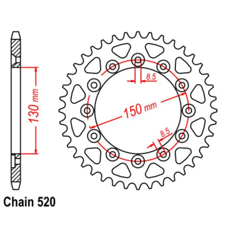 Supersprox Rear Sprocket Stealth Composite High Performance For Honda 11S-428-47 1