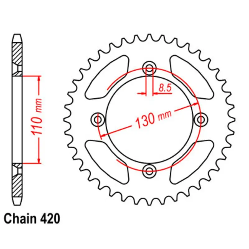 Supersprox Rear Sprocket Stealth Composite High Performance For Honda 11S-4Gc-52 1