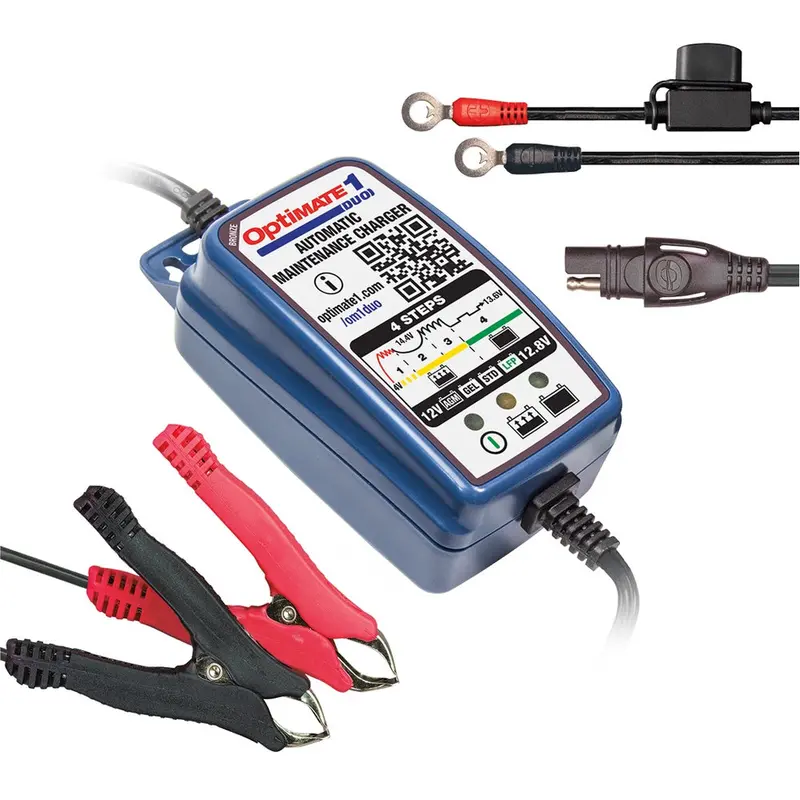 Tecmate Optimate 1 Duo - Lithium And Lead Acid Smart Charger 0.6Amp #4-Tm408-D 1