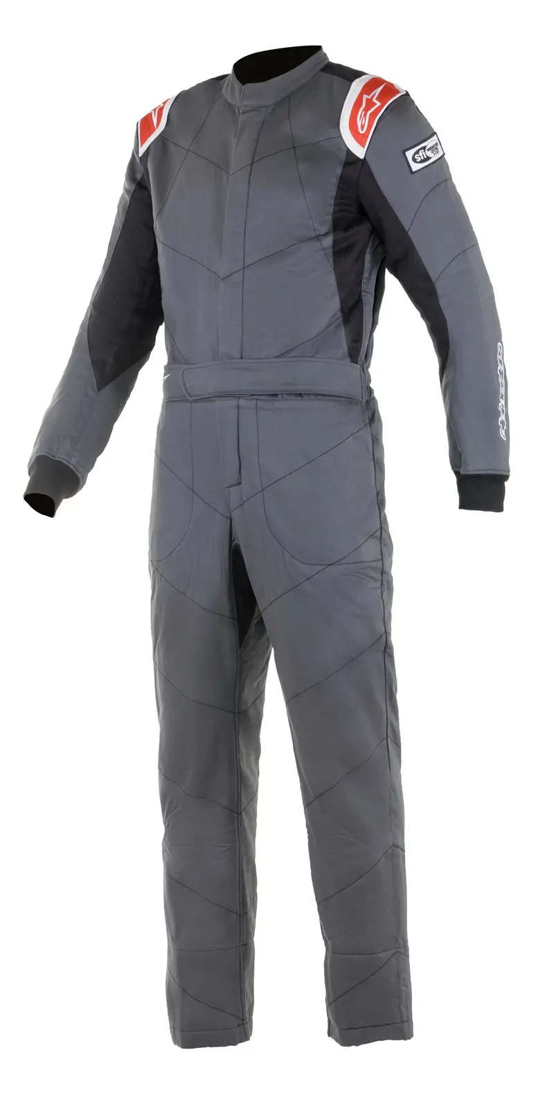 Alpinestars Knoxville V2 Racing Suit – Grey/Red, Size 2X-Small (Model 3355921-143-44) 1