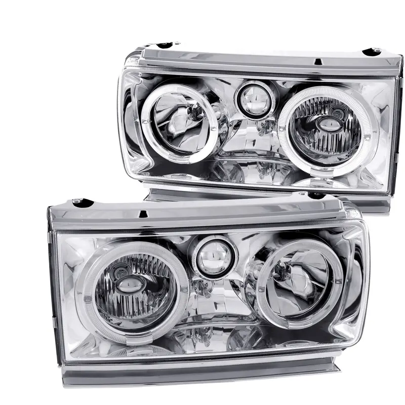 Anzo Usa 111092 Dual Crystal Headlights With Halo Rings, Clear Lenses & Chrome Housing 1