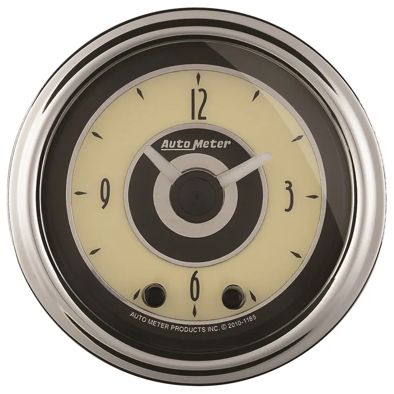 Autometer 1184 Analog 12-Hour Cruiser Clock Gauge – 2-1/16 Inch Diameter 1