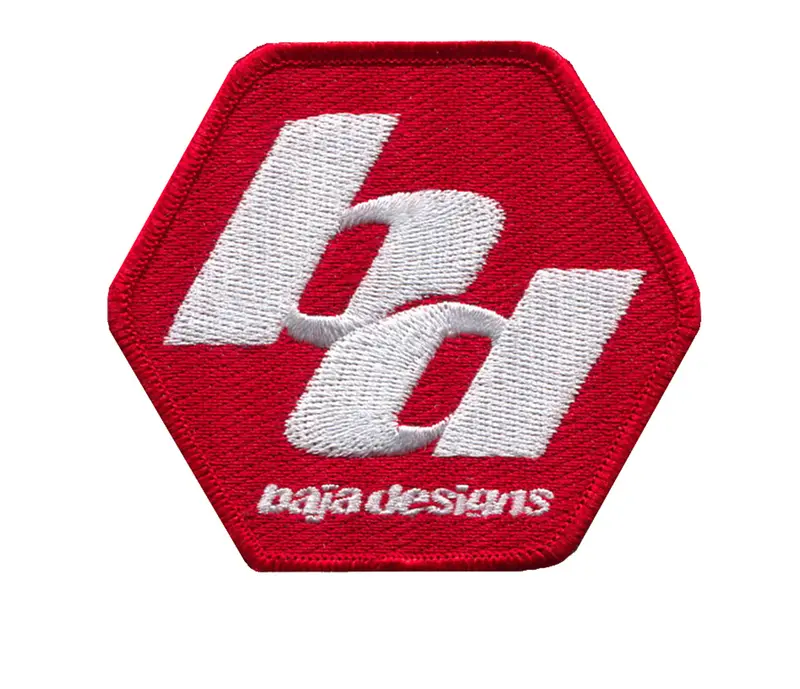 Baja Designs 980031 Red/White 3X3-Inch Vehicle Patch – Durable Vinyl Decal 1