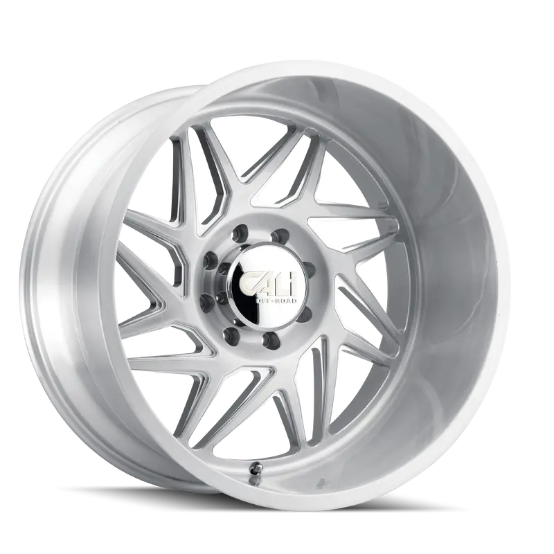 Cali Off-Road 9112-24470Bgc Gemini Forged Wheel – 24X14, Brushed & Clear-Coated, 8X170, -76Mm Offset, 125.2Mm Cb 1