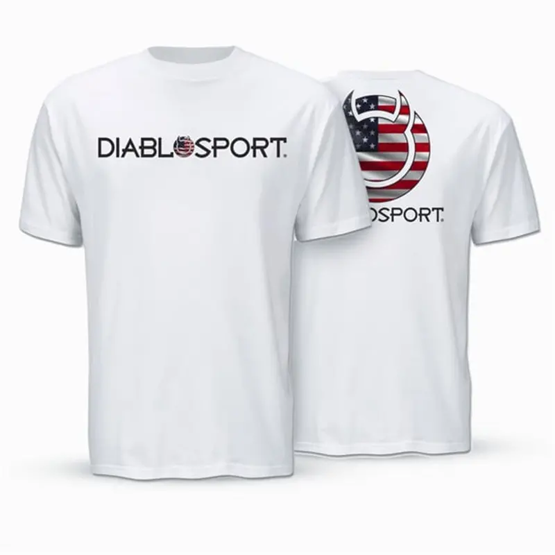 Diablosport Usa Flag Graphic T-Shirt – White, Extra Large (G1074) 1