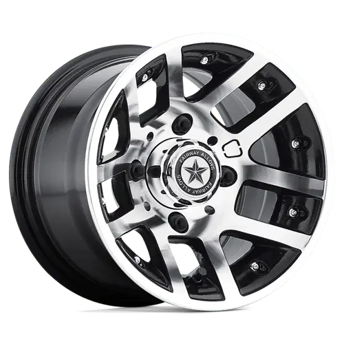 Fairway Alloys Fa-121-M Machined Gloss Black Wheel – 10X7", 4X4", -25Mm Offset 1